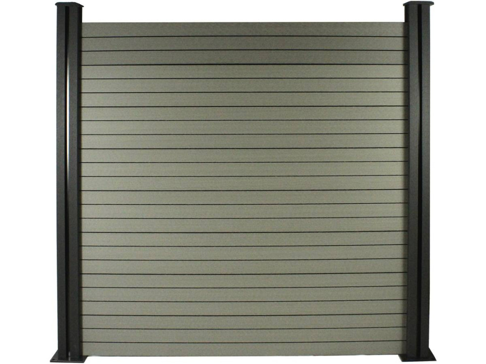 Zaunsatz 1,6 x 1,2 M Verbundwerkstoff - Befestigungssatz angeboten - Grau