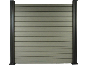 Verbundzaun-Set 1,6 x 1,2 m - Befestigungsset gratis - Grau
