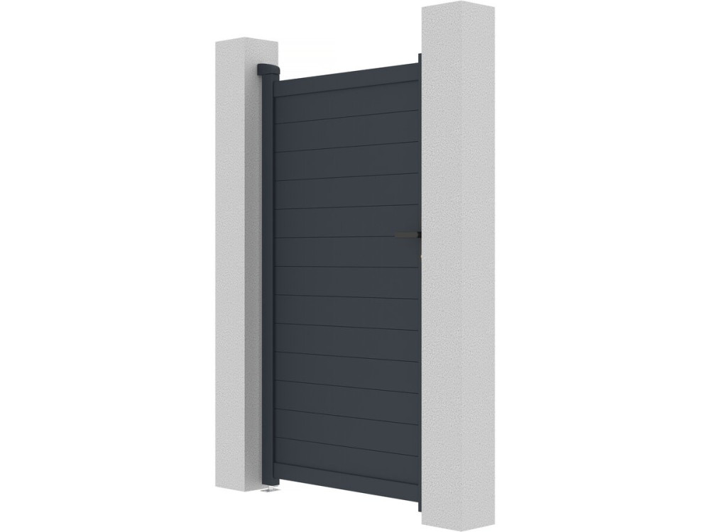 Gartentor aus Aluminium "Marc" - 101,2 x 180,9 cm - Grau