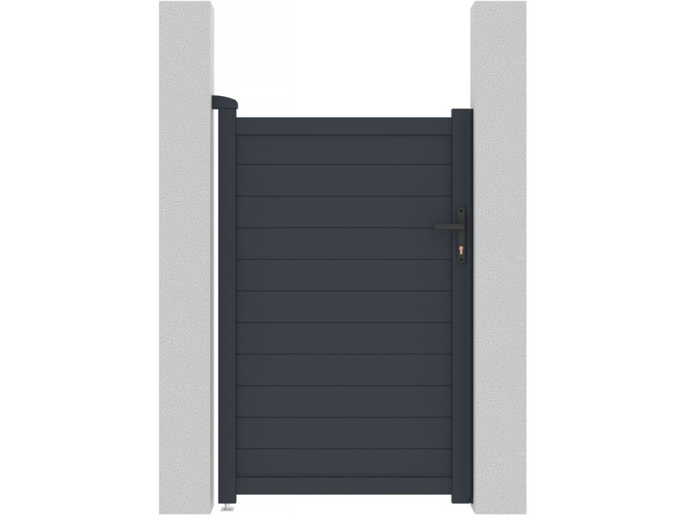Gartentor aus Aluminium "Marc" - 101,2 x 155,9 cm - Grau