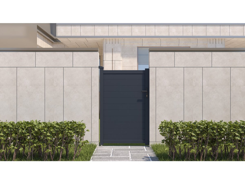 Gartentor aus Aluminium "Marc" - 101,2 x 155,9 cm - Grau
