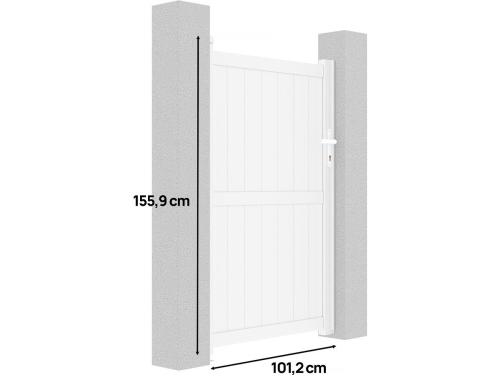 Gartentor aus Aluminium "Lola" - 101,2 x 155,9 cm - Weiß