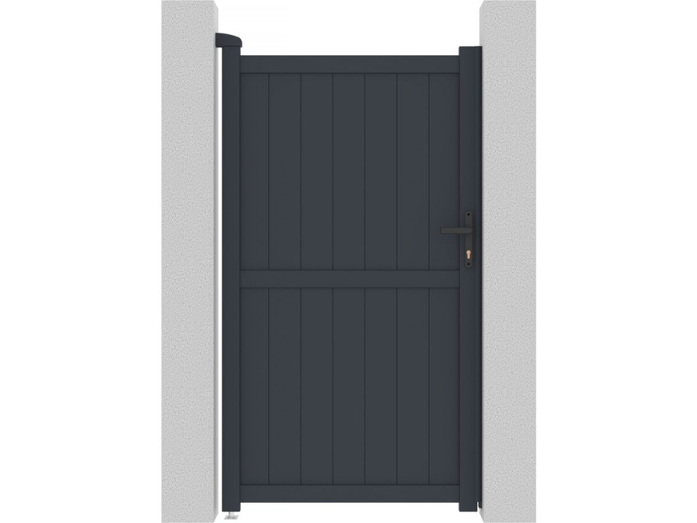 Gartentor aus Aluminium "Maurice" - 101,2 x 180,9 cm - Grau