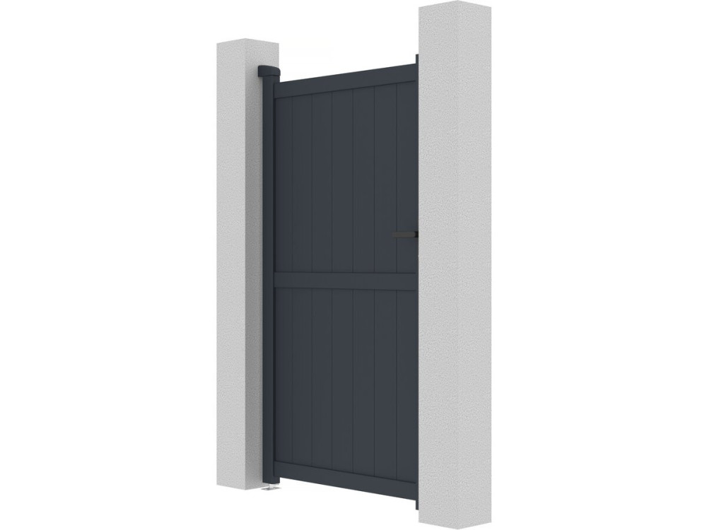 Gartentor aus Aluminium "Maurice" - 101,2 x 180,9 cm - Grau