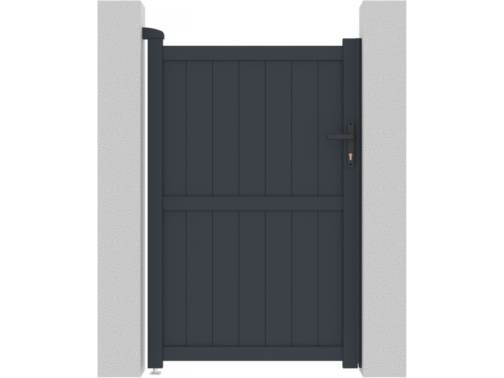 Gartentor aus Aluminium "Maurice" - 101,2 x 155,9 cm - Grau
