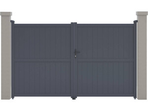Gartentor aus Aluminium "Maurice" - 299,5 x 180,9 cm - Grau