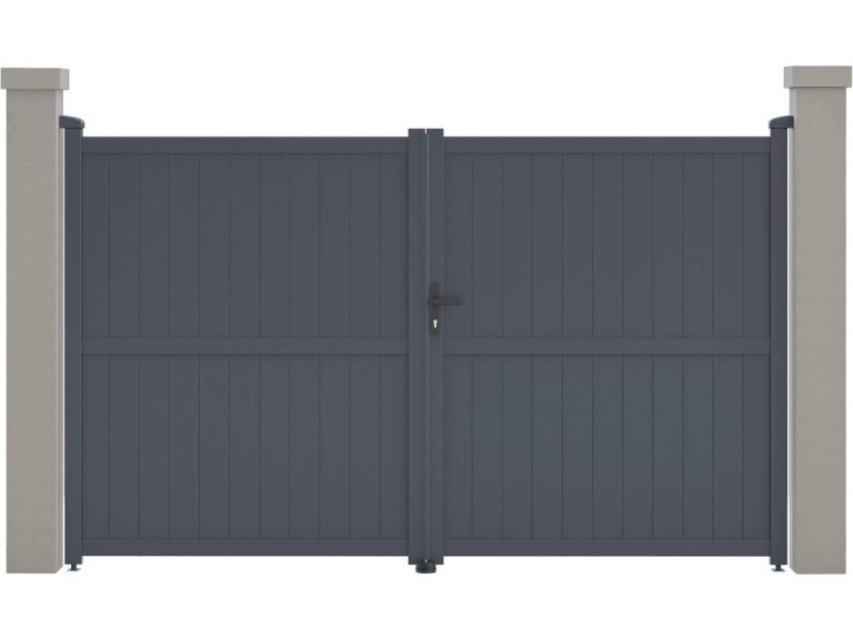 Gartentor aus Aluminium "Maurice" - 299,5 x 180,9 cm - Grau