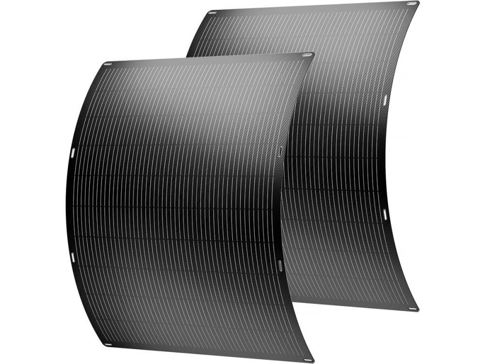 Flexibles Solarpaneel 2er-Set Plug and Play  - 400 W "Urban center" - Schwarz