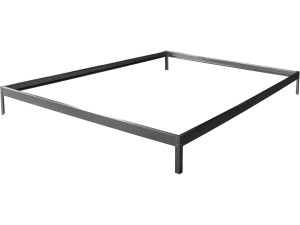 Bodenaufsatz für Gartengewächshaus aus Polycarbonat "Hortensia" 4,8m²" Farbe Zink