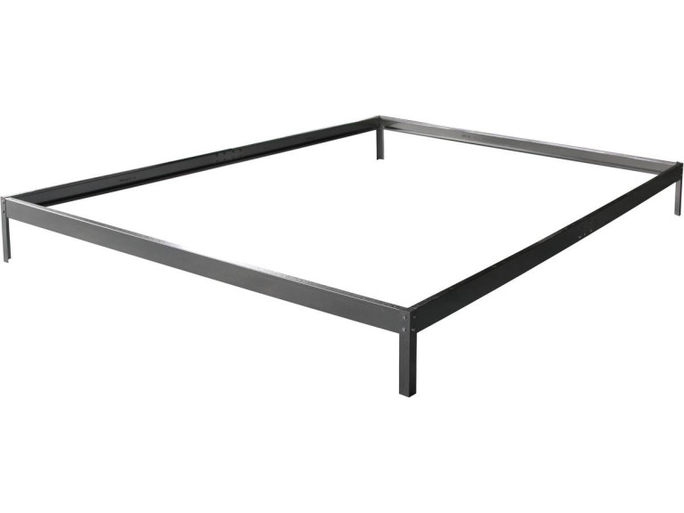 Bodenaufsatz für Gartengewächshaus aus Polycarbonat "Hortensia" 4,8m²" Farbe Zink