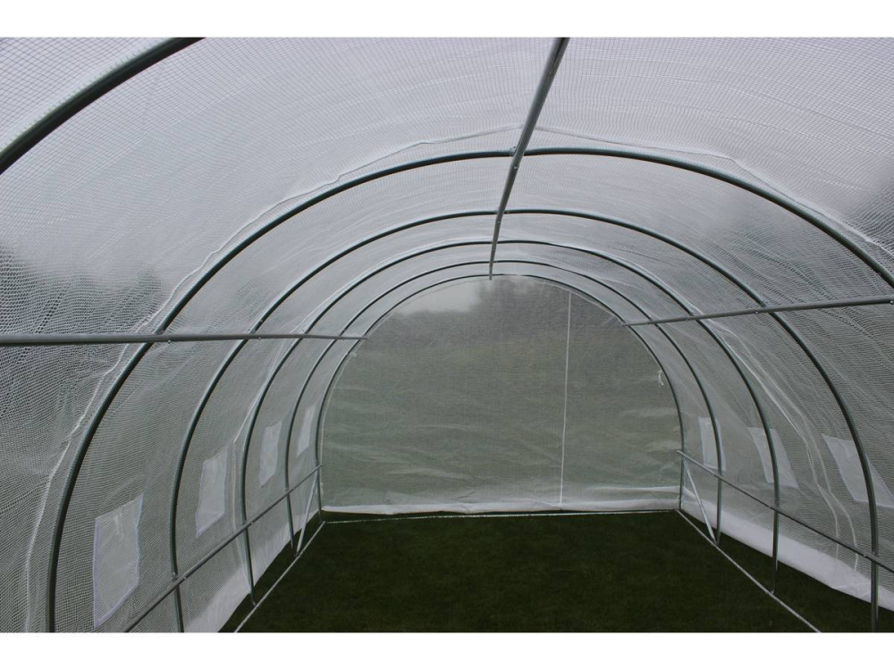 Tunnelgewächshaus mit Schwingtür "mimosa"- 180 g/m² - 18 m² - 6 x 3 x 2 m