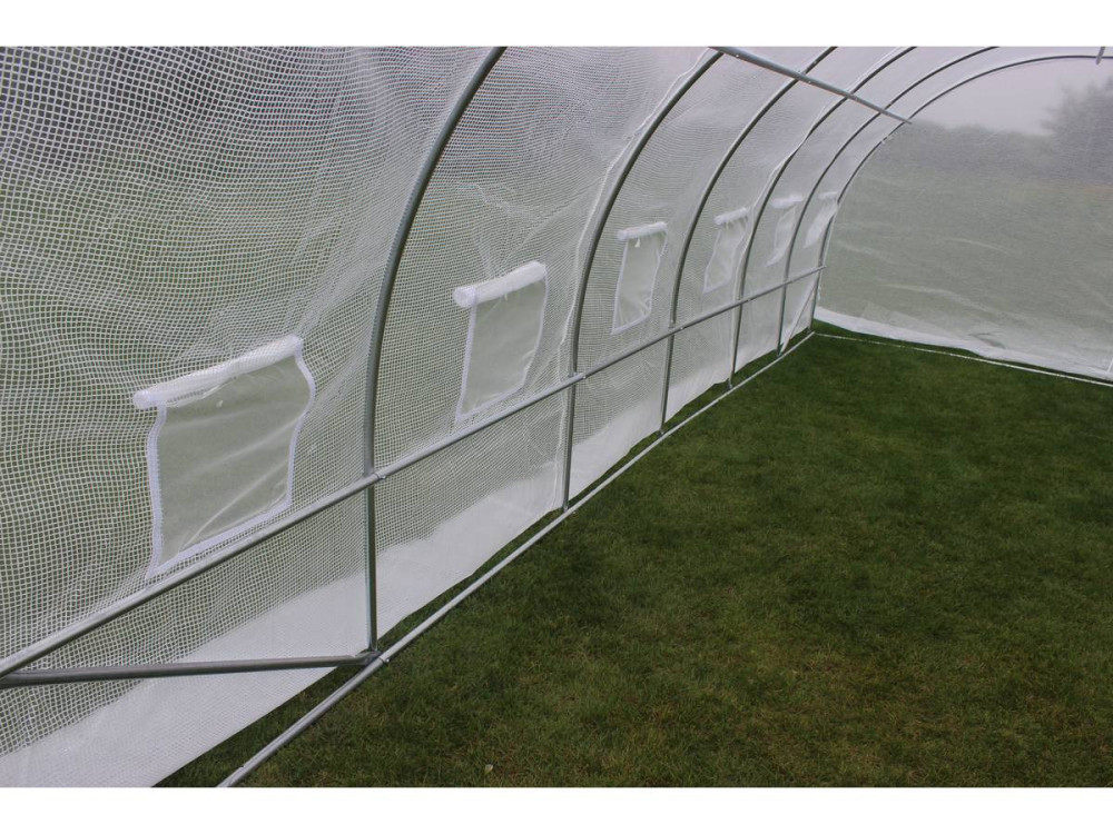 Tunnelgewächshaus mit Schwingtür "mimosa"- 180 g/m² - 18 m² - 6 x 3 x 2 m