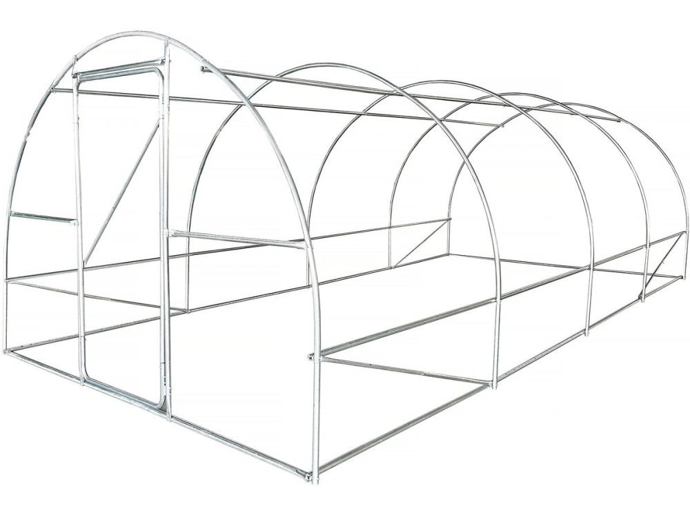 Tunnelgewächshaus mit Tür „Mimosa” 6 x 3 M – 180 g – 18 M² - Weiß