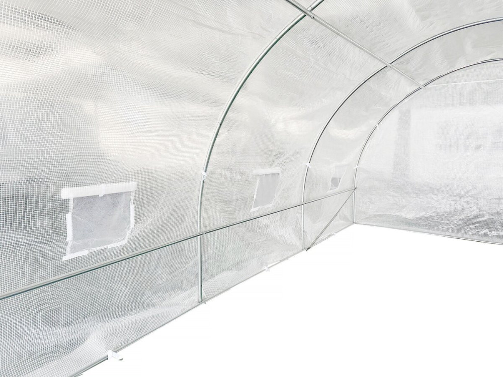 Tunnelgewächshaus mit Tür „Mimosa” 6 x 3 M – 180 g – 18 M² - Weiß