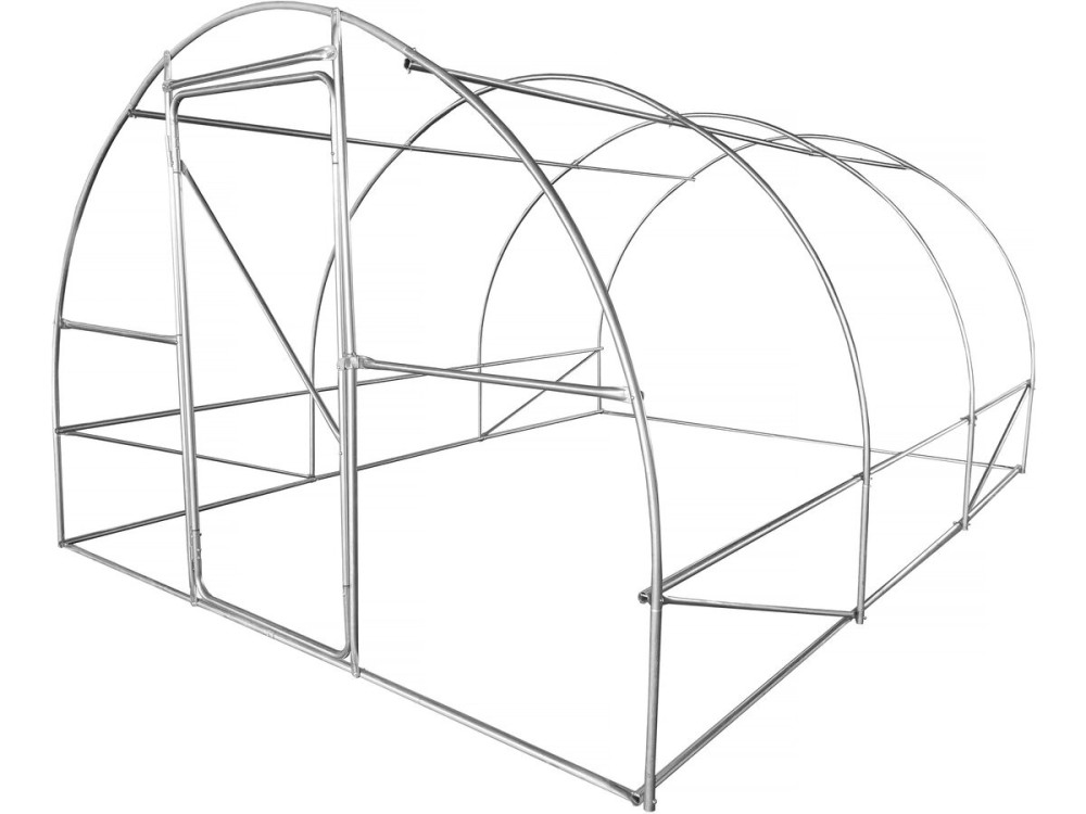 Tunnelgewächshaus mit Tür „Mimosa” 4 x 3 M – 180 g – 12 M² - Weiß