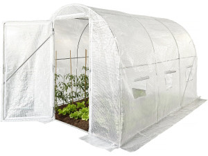 Tunnelgewächshaus mit Tür „Mimosa” 3 x 2 M – 180 g – 6 M² - Weiß