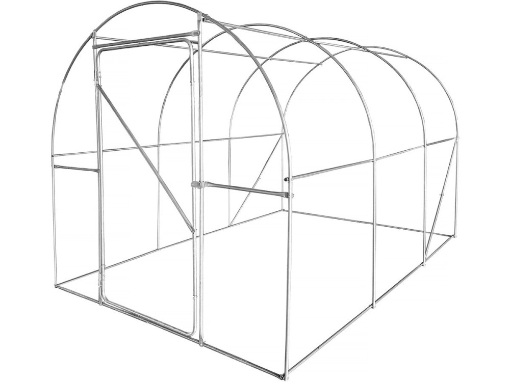 Tunnelgewächshaus mit Tür „Mimosa” 3 x 2 M – 180 g – 6 M² - Weiß