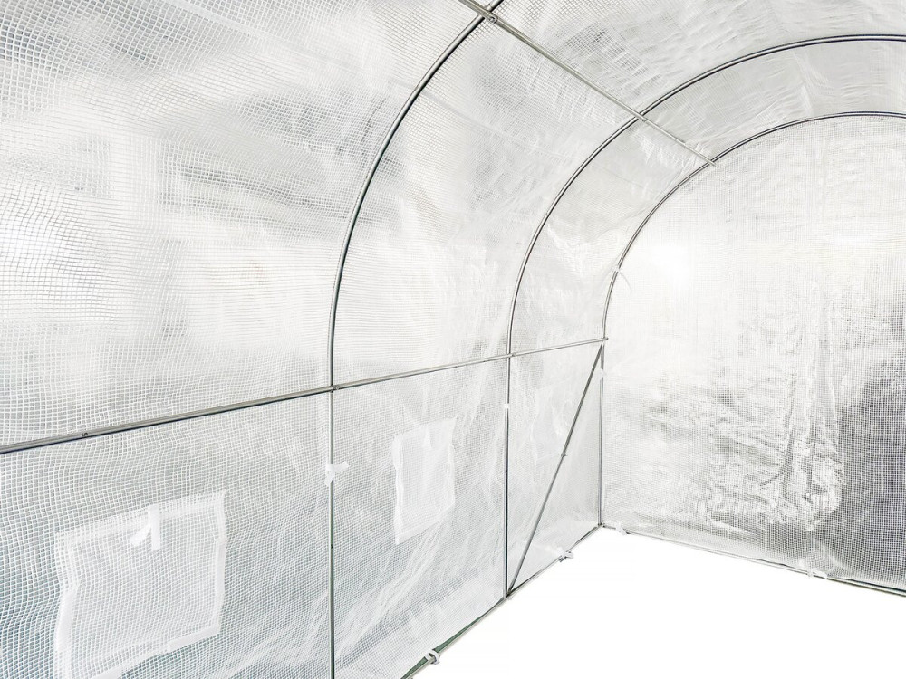 Tunnelgewächshaus mit Tür „Mimosa” 3 x 2 M – 180 g – 6 M² - Weiß