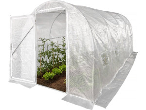 Tunnelgewächshaus mit Tür „Mimosa” 4,5 x 2 M – 180 g – 9 M² - Weiß
