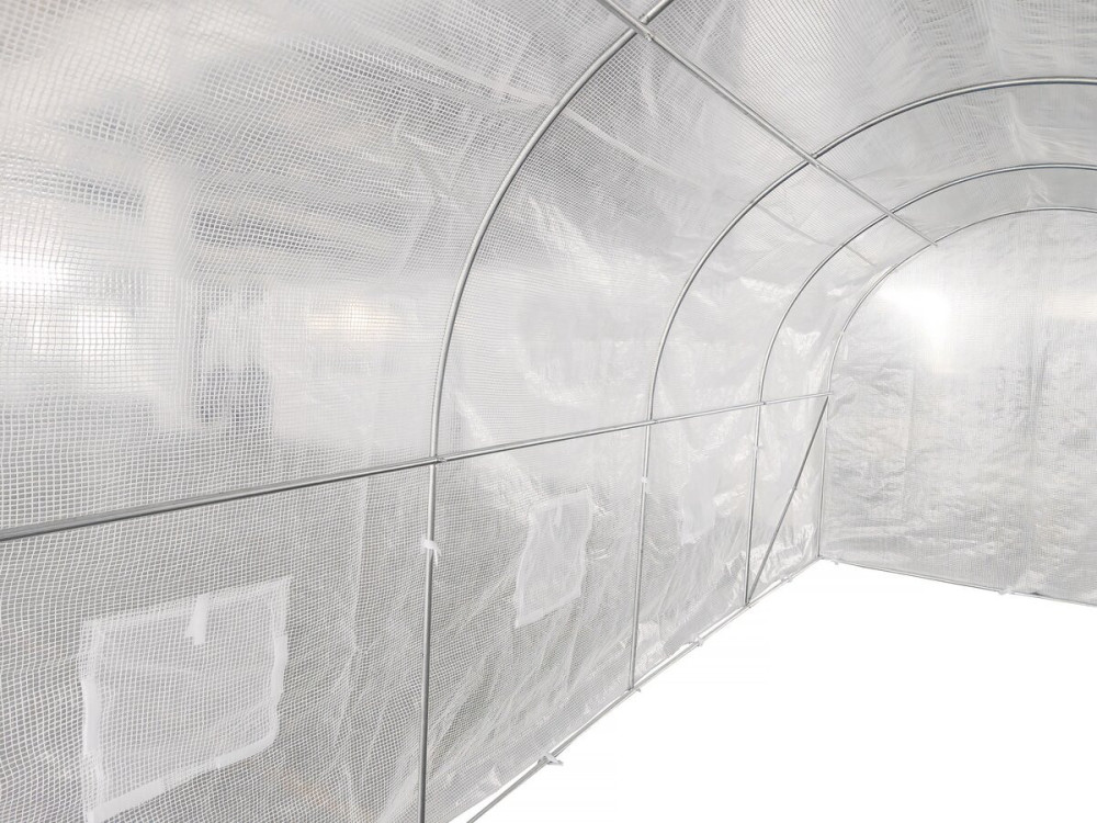 Tunnelgewächshaus mit Tür „Mimosa” 4,5 x 2 M – 180 g – 9 M² - Weiß
