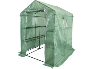 Garten-Tomatengewächshaus mit Regalen „Lys“ – 2,04 M² – 130 g – Grün