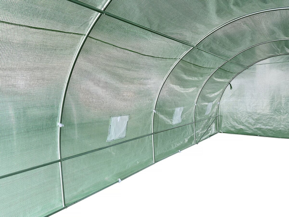Tunnelgewächshaus für den Garten „Lys“ – 8 x 3 M - 24 M² - 140 g – Grün