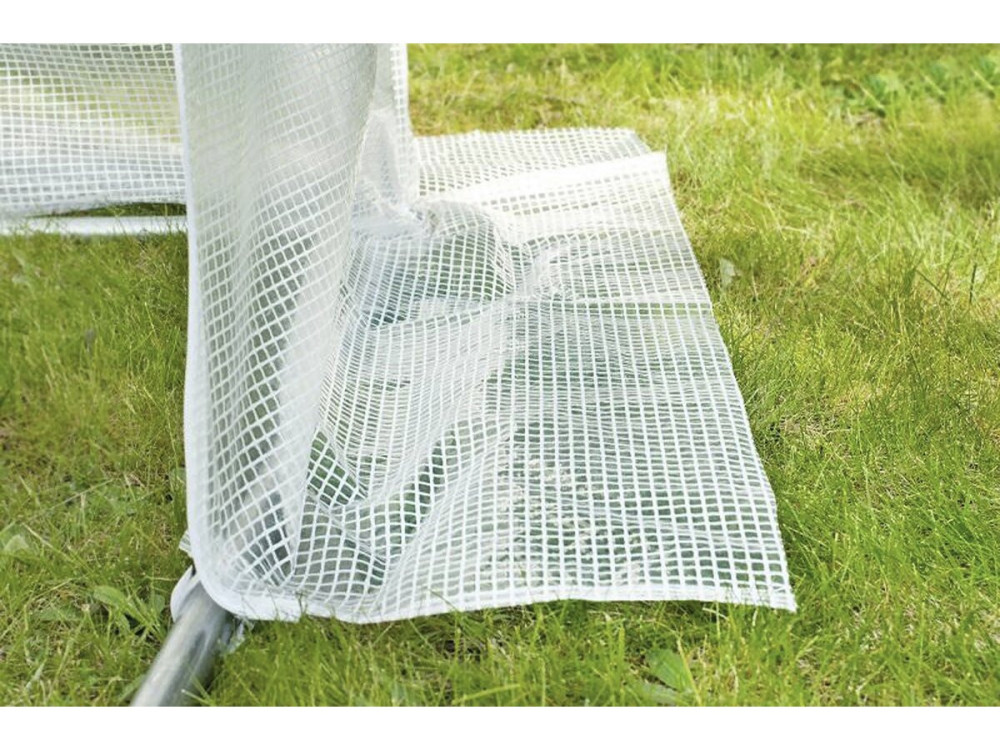 Plane für Garten-Tunnelgewächshaus „Mimosa“ – 18 M² - 180 g – Weiß