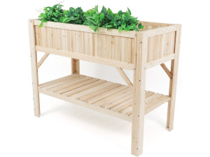 Gemüsegartenquadrat aus Holz auf Füßen "Magnolia" - 115 x 57 x 90 cm - Beige