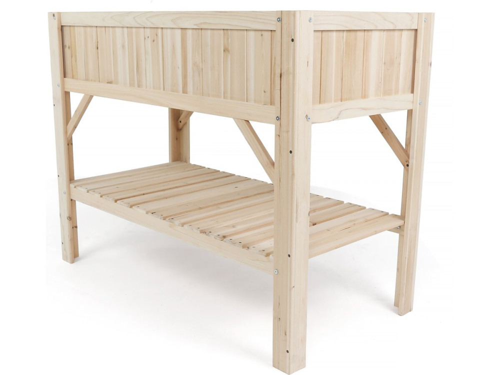 Gemüsegartenquadrat aus Holz auf Füßen "Magnolia" - 115 x 57 x 90 cm - Beige