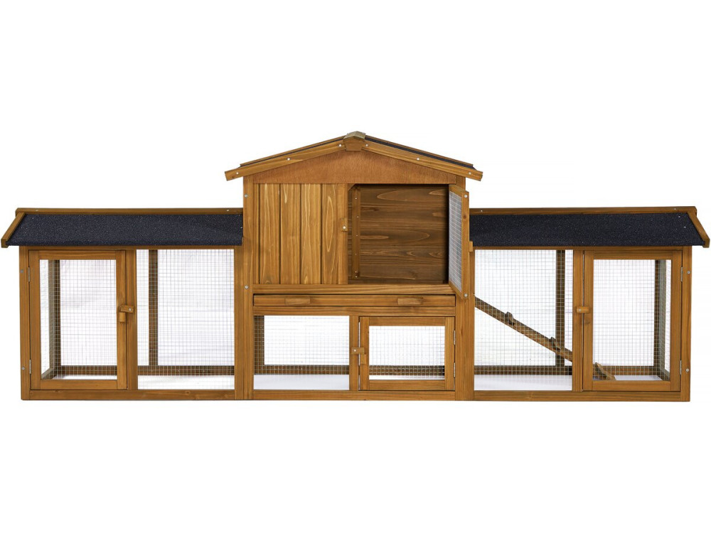 Hasenstall aus Holz "Galina" 2 Türen- Braun