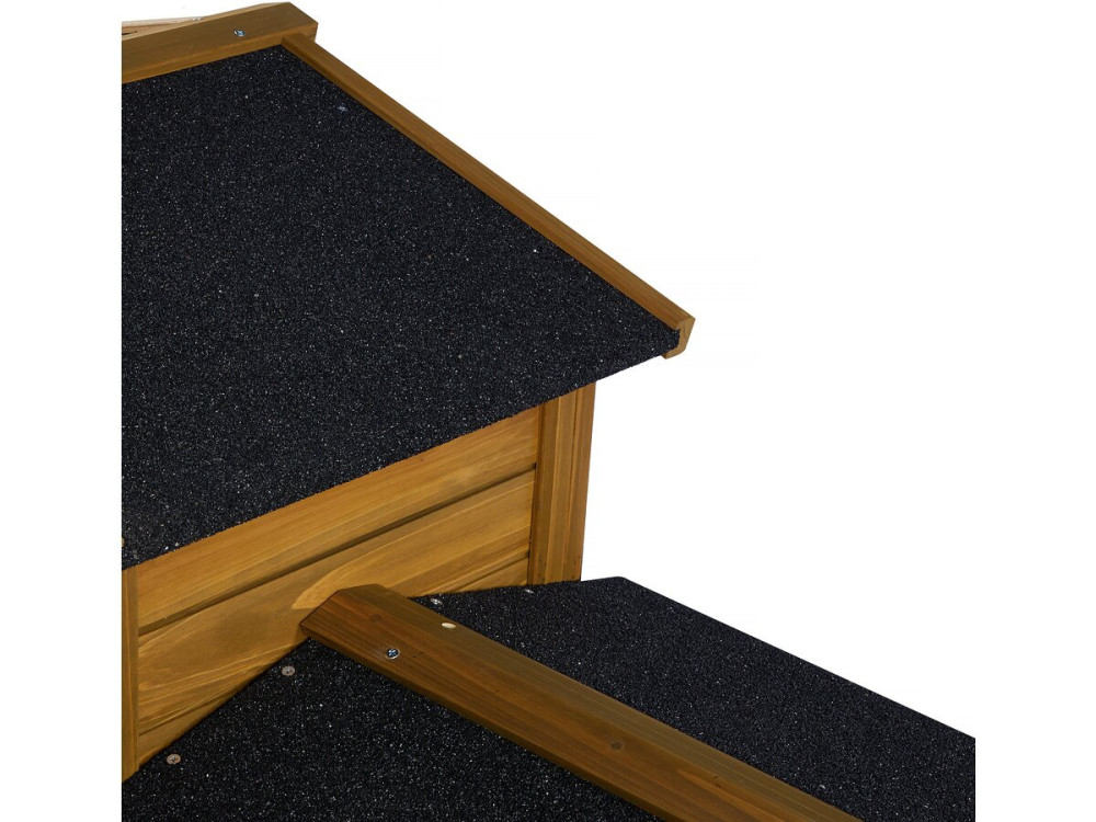 Hasenstall aus Holz "Galina" 2 Türen- Braun