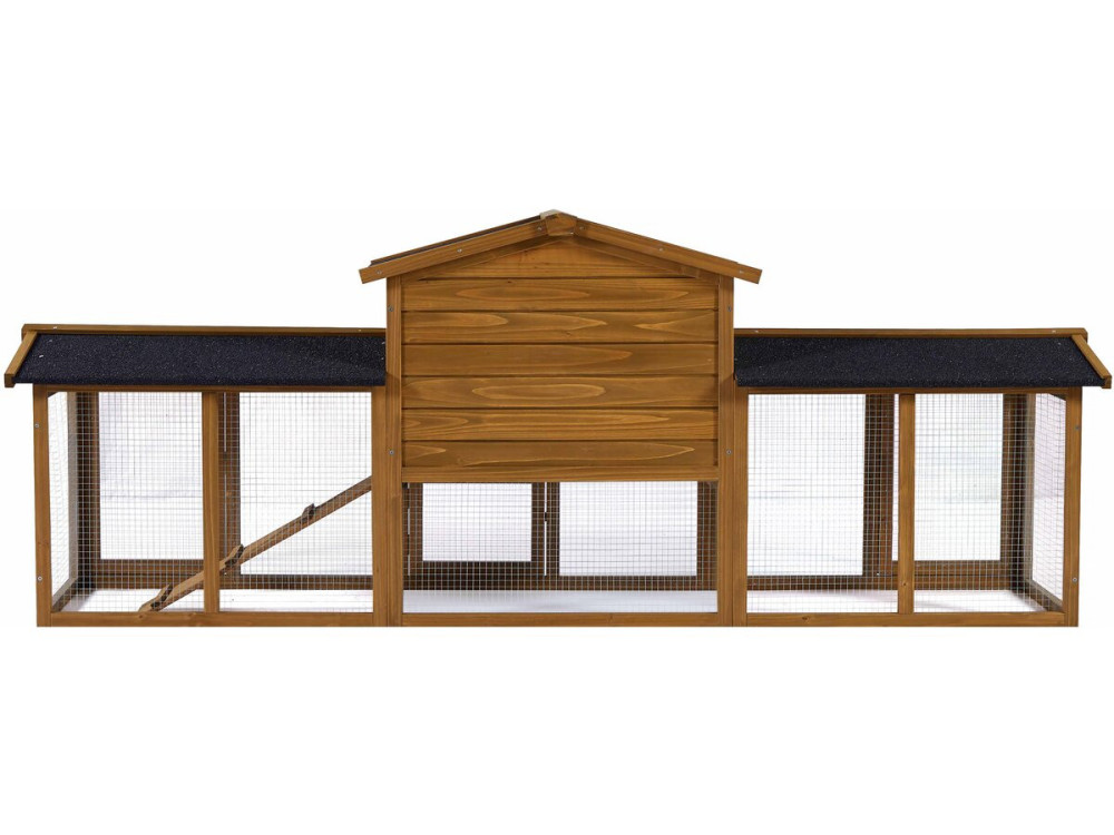 Hasenstall aus Holz "Galina" 2 Türen- Braun