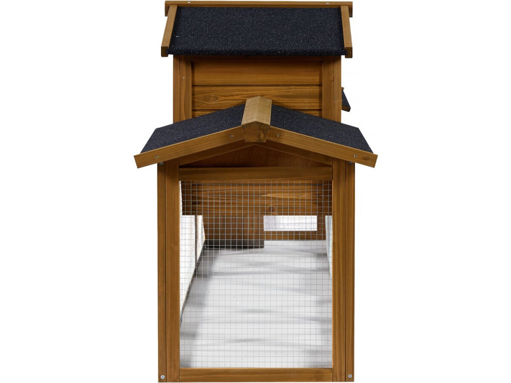 Hasenstall aus Holz "Galina" 2 Türen- Braun