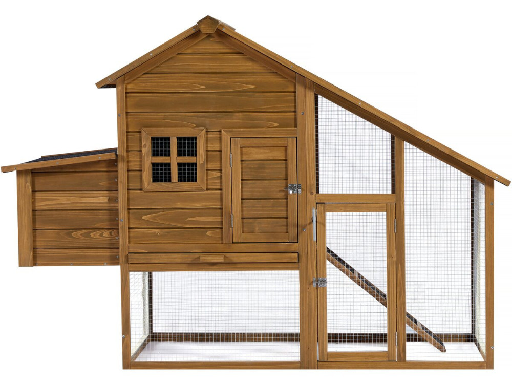 Hühnerstall "Princesse" mit Legenest aus Holz - Braun