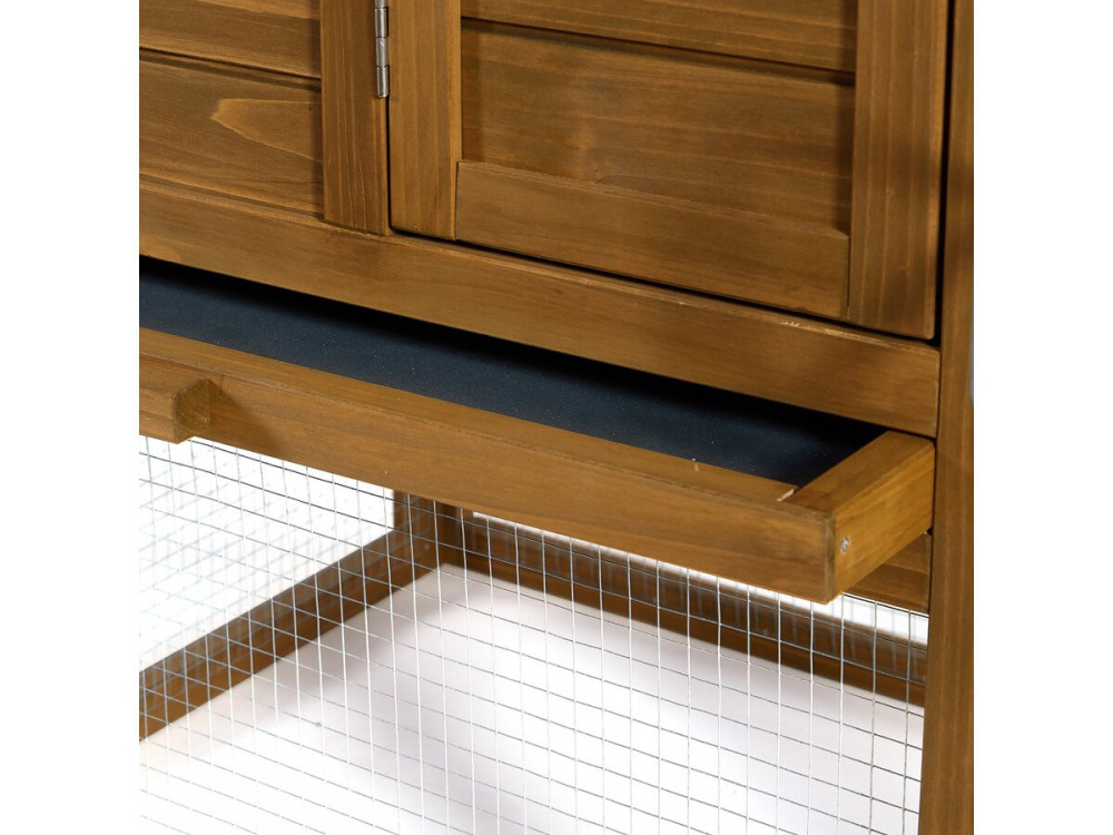 Hühnerstall "Princesse" mit Legenest aus Holz - Braun