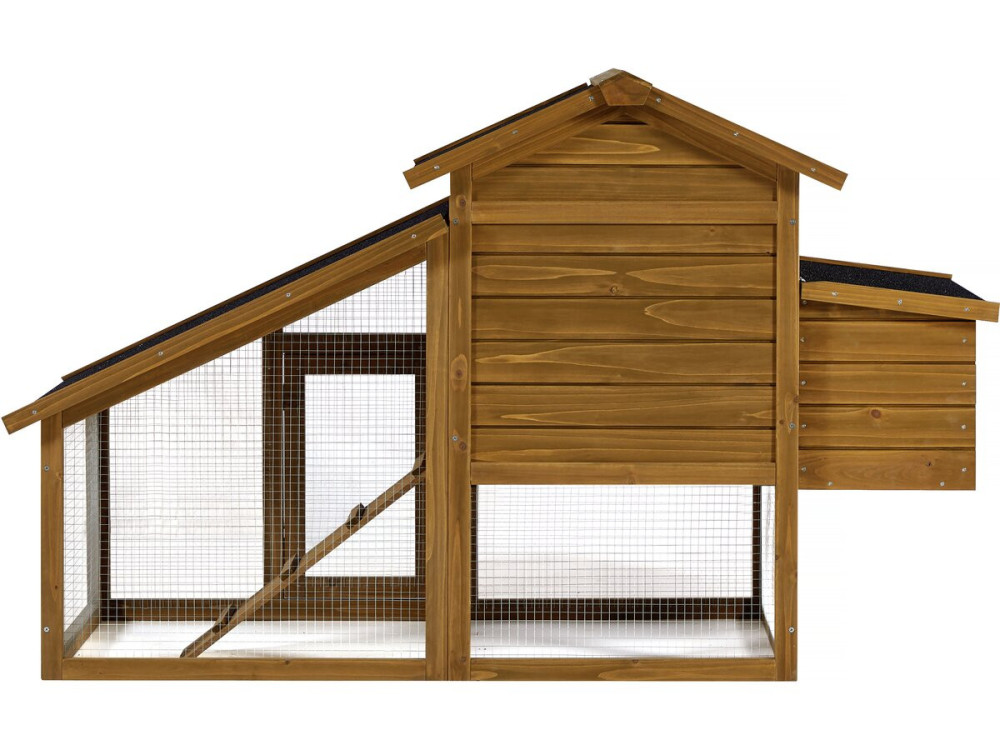 Hühnerstall "Clochette" mit Legenest aus Holz - Braun