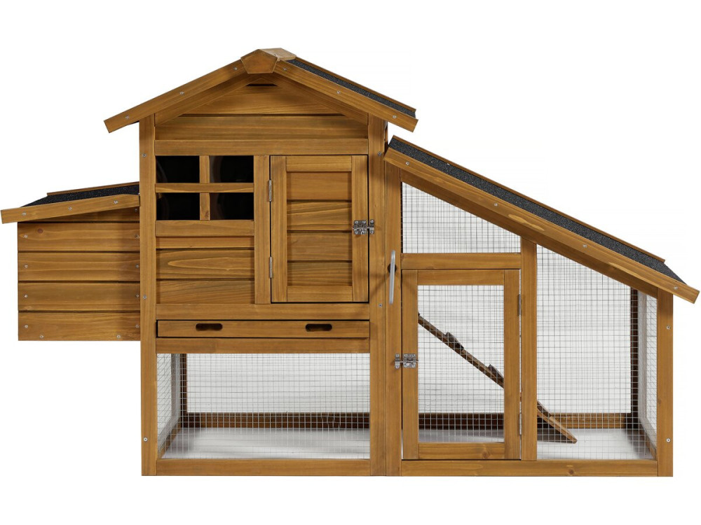 Hühnerstall "Clochette" mit Legenest aus Holz - Braun