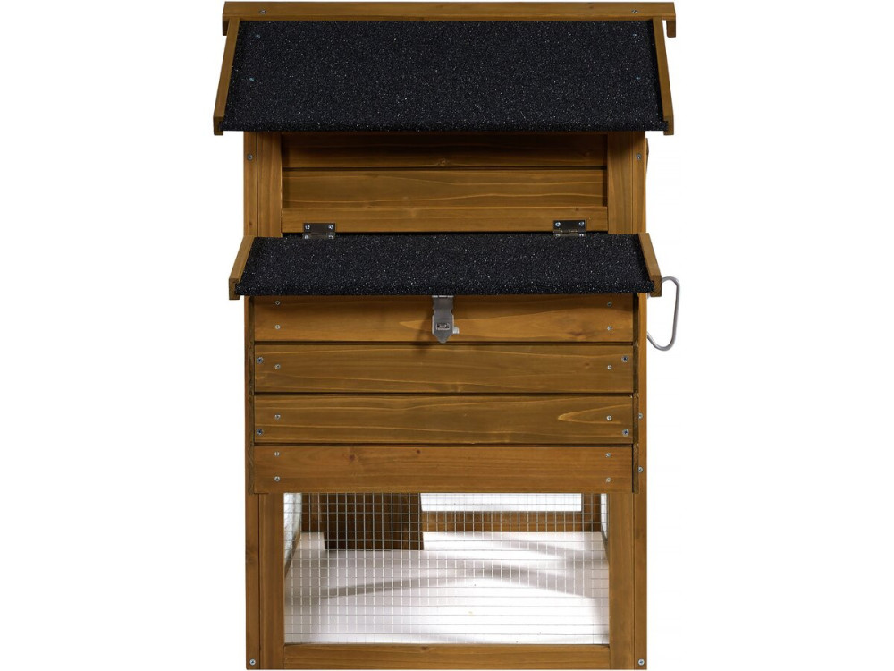 Hühnerstall "Clochette" mit Legenest aus Holz - Braun