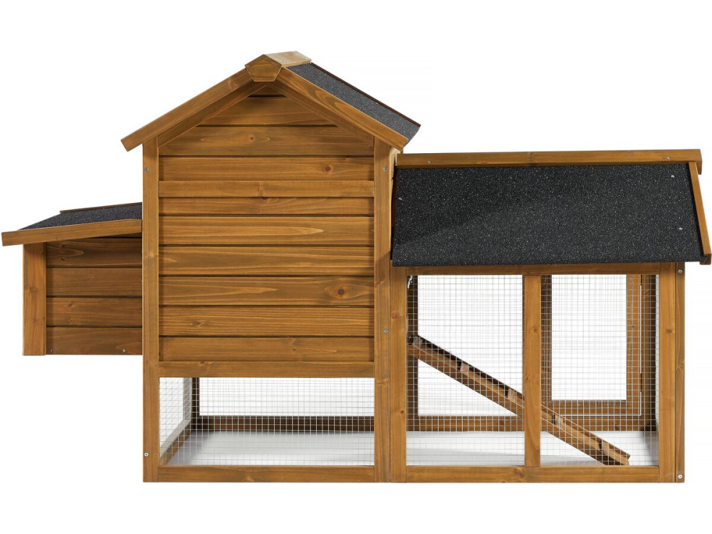 Hühnerstall "Poulette" mit Legenest aus Holz - Braun