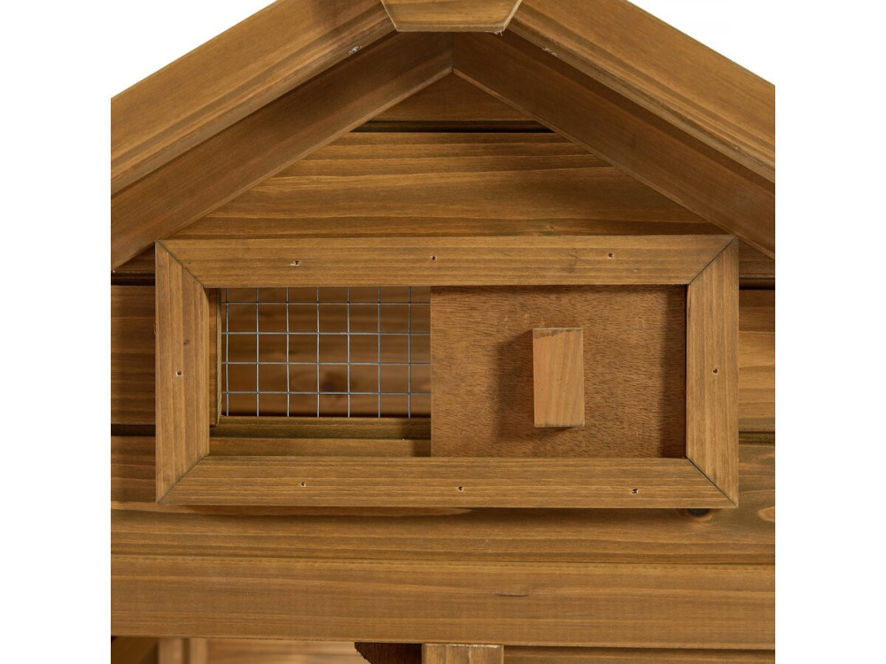Hühnerstall "Poulette" mit Legenest aus Holz - Braun