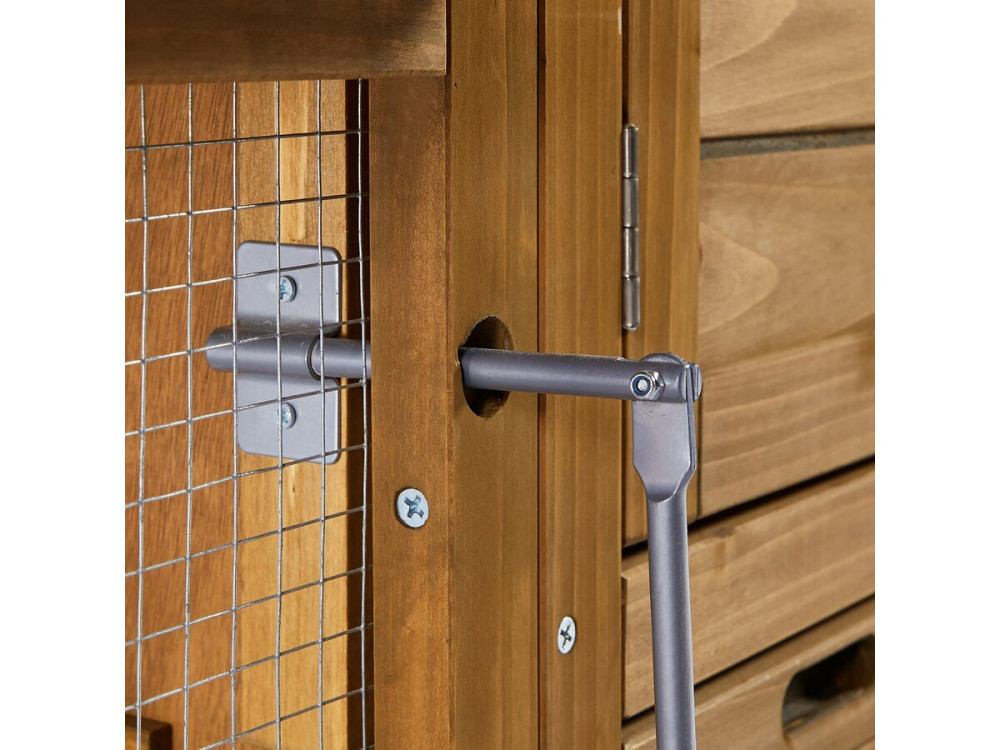 Hühnerstall "Poulette" mit Legenest aus Holz - Braun