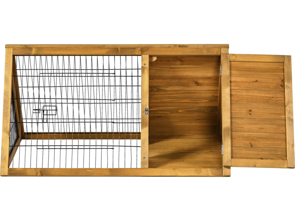 Hühner- Kaninchenstall „Biscotte“ – 100 x 62 x 52 cm – Braun