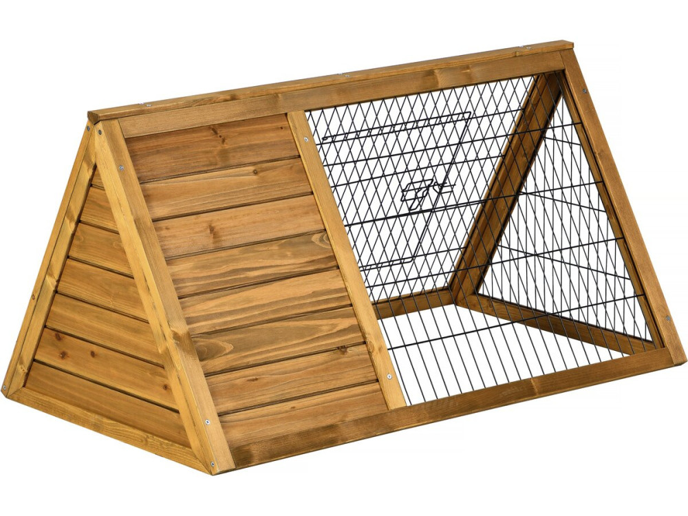 Hühner- Kaninchenstall „Biscotte“ – 100 x 62 x 52 cm – Braun