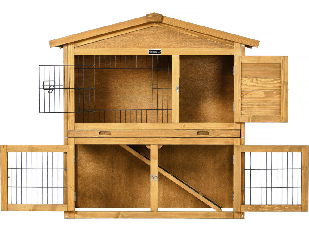 Hühnerstall aus Holz "Haselnuss" - 102 x 55 x 100 cm - Braun