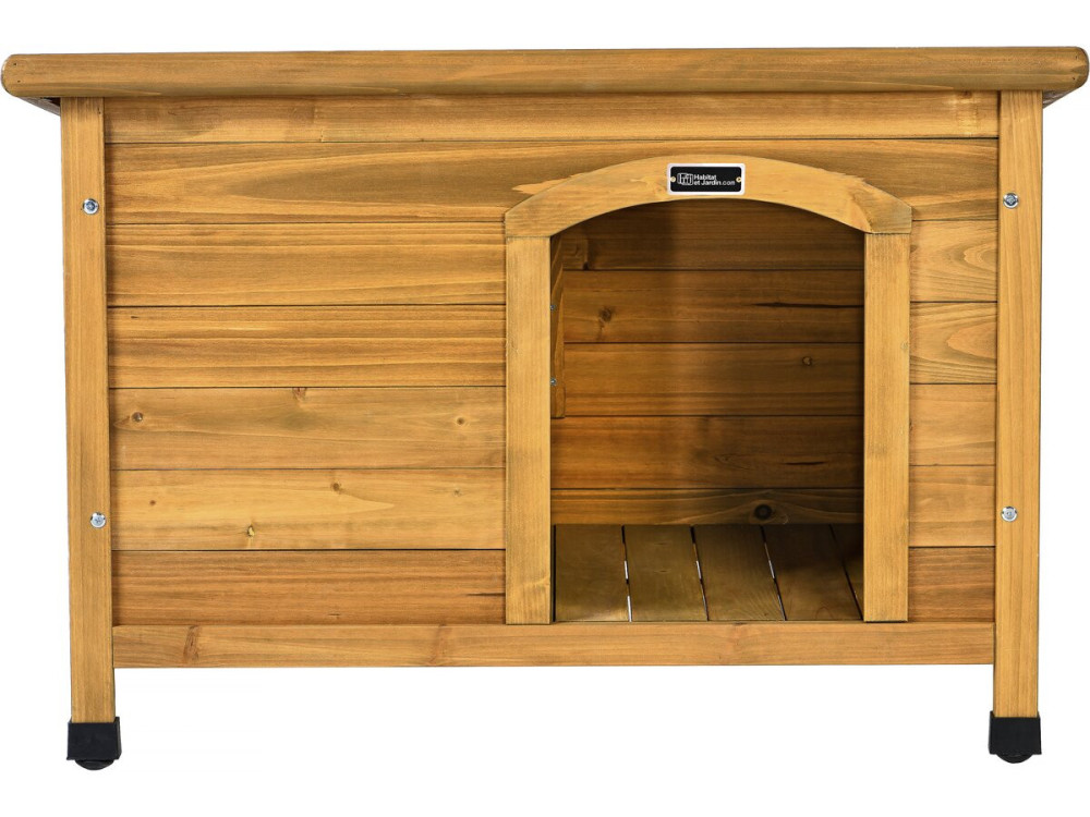 Hundehütte aus Holz „Max“ – 85 x 57 x 58 cm – Braun