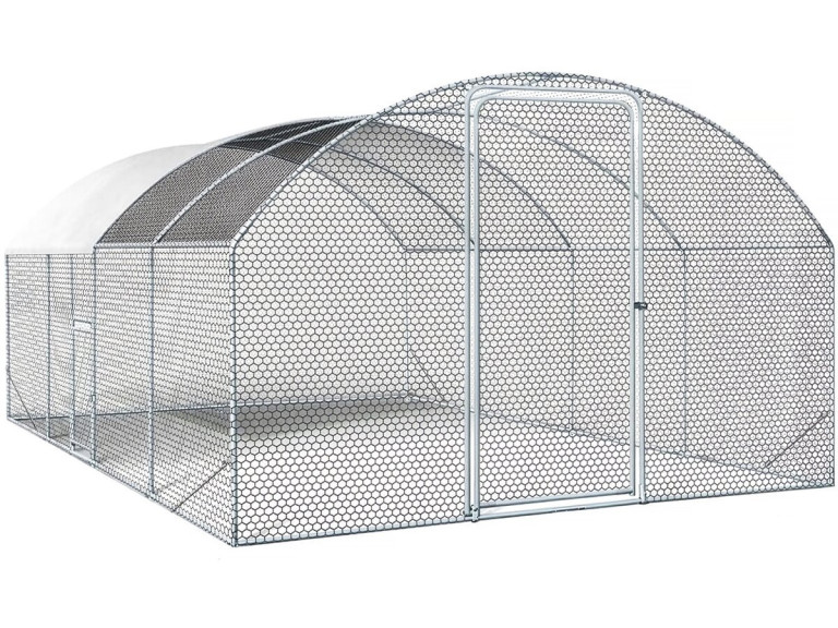 Hühnerauslauf Kuppel 15 m² Gitterpark "Cocorico" - 5 x 3 m - verzinkter Stahl