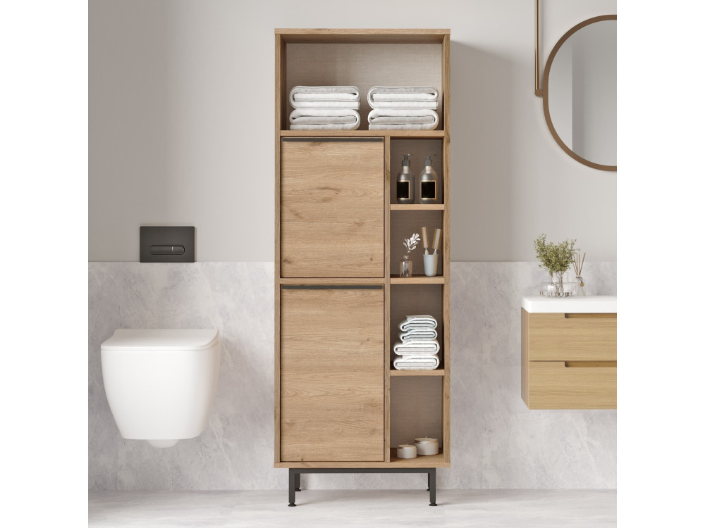Badezimmermöbel aus Holz "ON10C" - 60 x 46 x 161 cm - Braun
