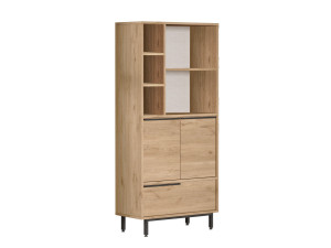 Holzschrank "Calvin" - 74 x 35 x 161 cm - Braun