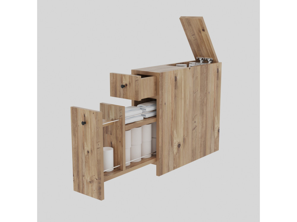 Badezimmermöbel aus Holz "Calencia" - 20 x 60 x 55 cm - Braun