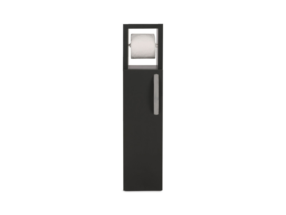 Toilettenpapierhalter aus Holz "Star" - 15 x 12 x 65 cm - Anthrazitgrau